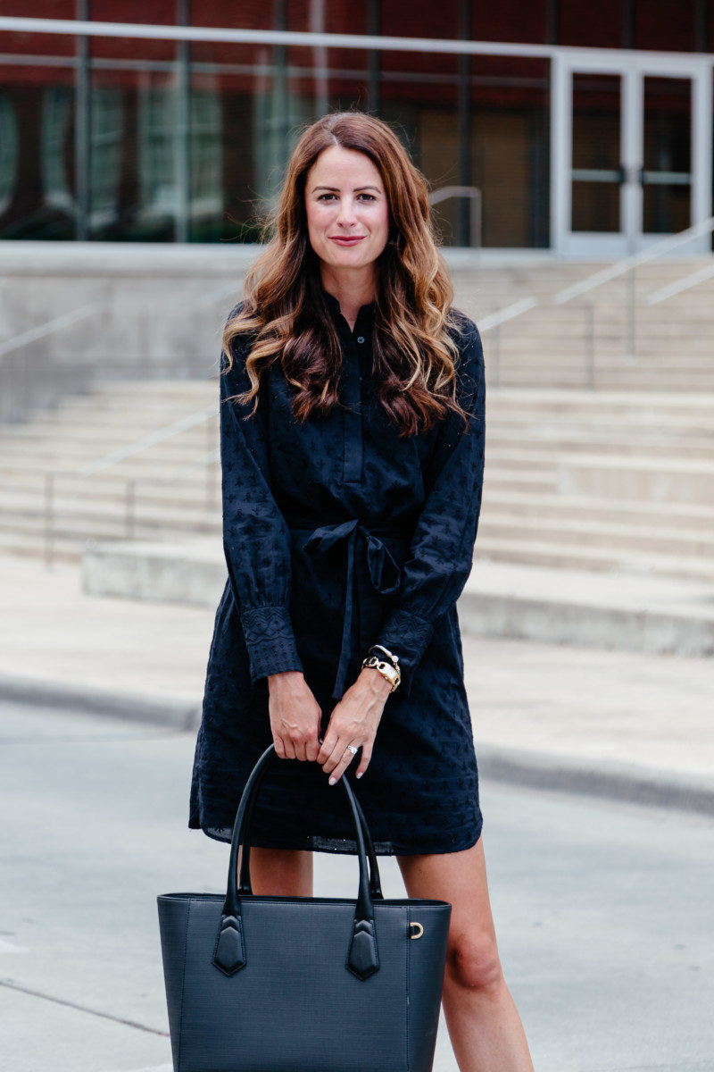The Miller Affect talking about the best shirtdress for work