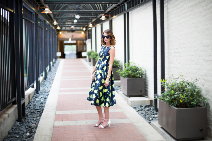 chicwish lemon print dress