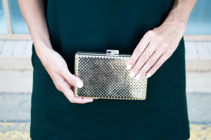 gold clutch, sole society