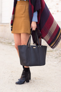 LOFT wool skirt, loft poncho