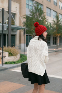 ivory cable knit sweater from shein