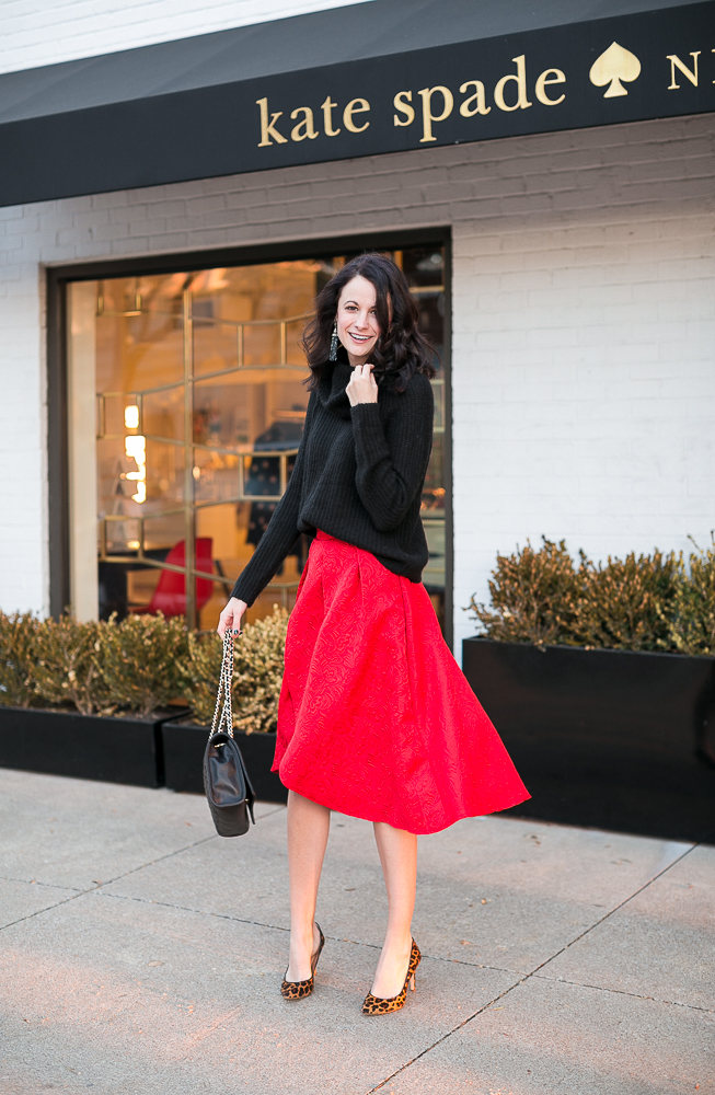 red embellished skirt ,chicwish