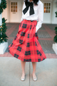 black and red plaid skirt, christmas outfit