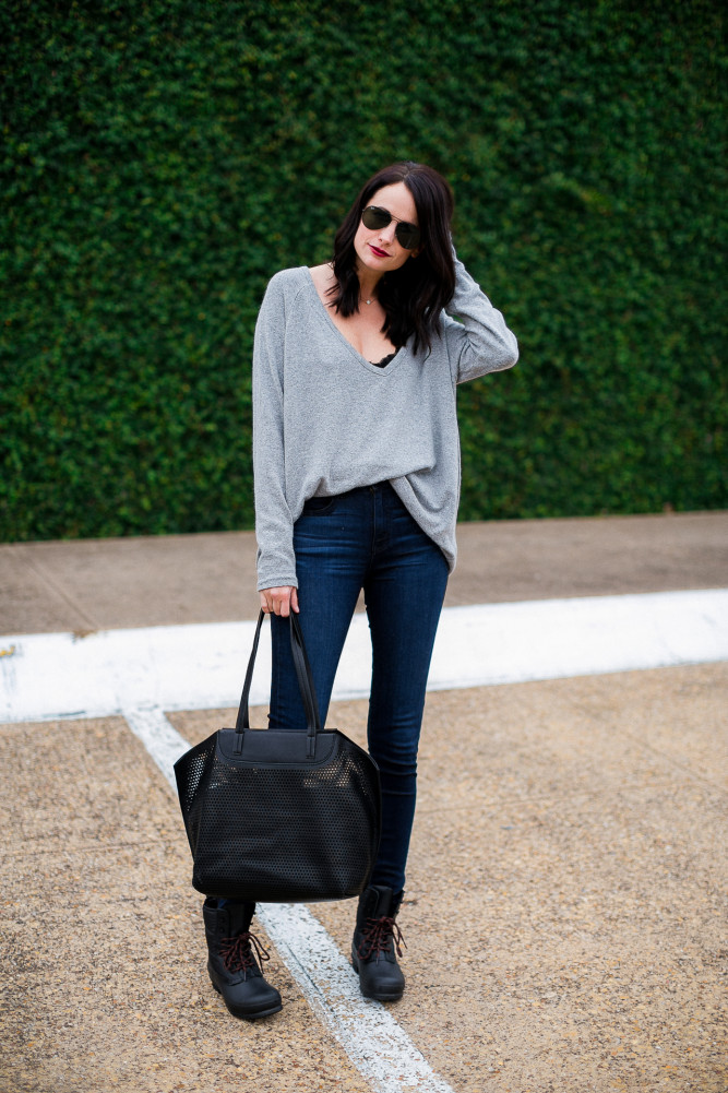 resolutions, goals, gray sweater, grey v neck sweater