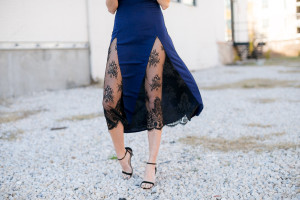 black and blue lace nbd dress
