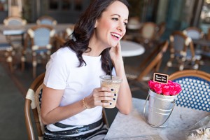 the miller affect wearing the kate spade everyday tee in white