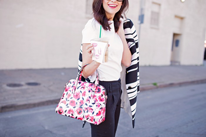 springtime in new york is kissing and iced coffee by kate spade