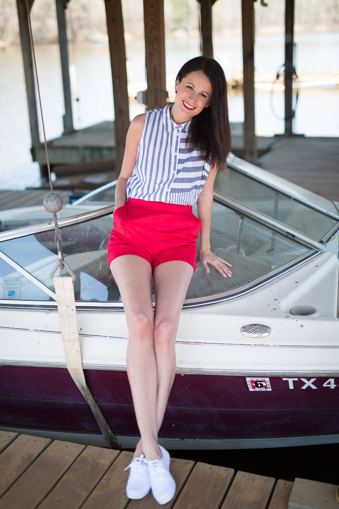 The Miller Affect wearing nautical clothing from Modcloth