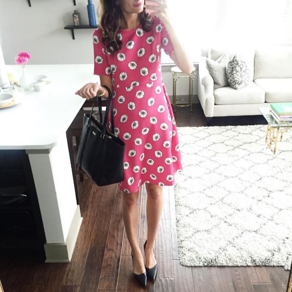 Ann Taylor pink poppy dress on sale for 70% off