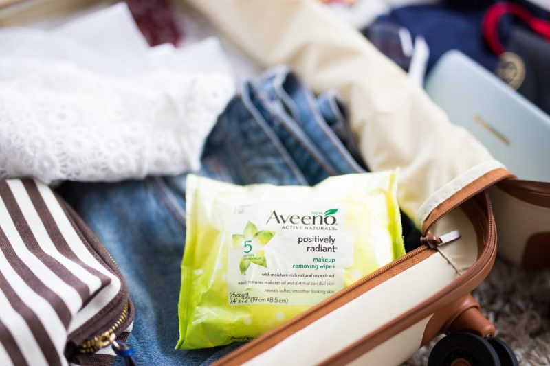 Aveeno Wipes in a Bric's Luggage Carrier