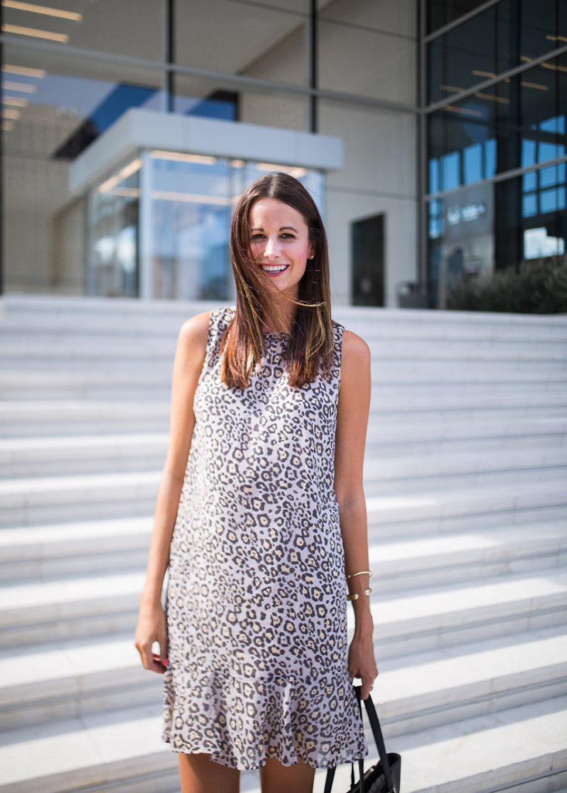 The Miller Affect in a leopard flare dress from Loft
