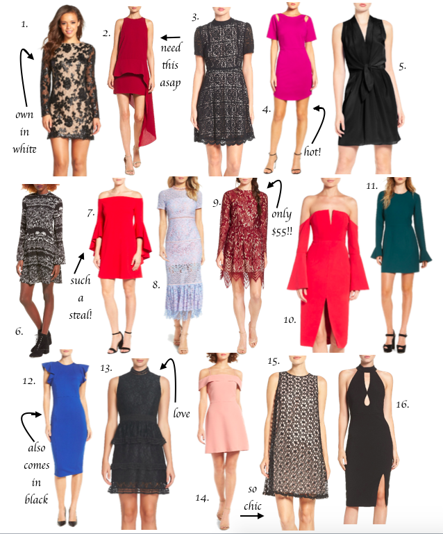 Holiday dresses at Nordstrom