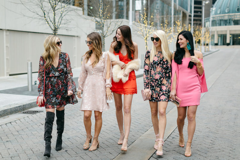 Amanda Miller and fellow Dallas Bloggers wearing their favorite Valentine's Day Dresses