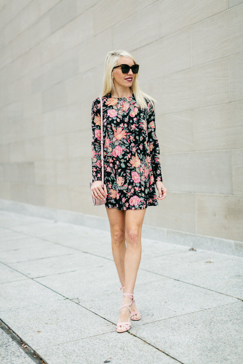 The Real Fashionista wearing a floral show me your mumu dress for Valentine's Day