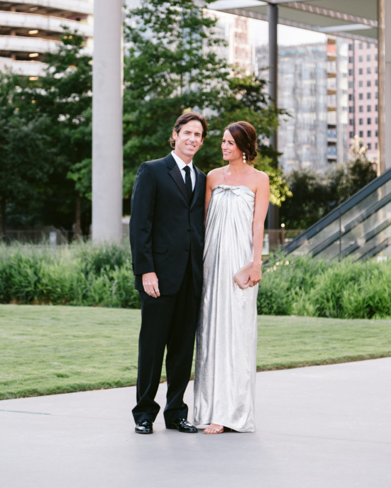 The Miller Affect wearing a silver halston heritage gown