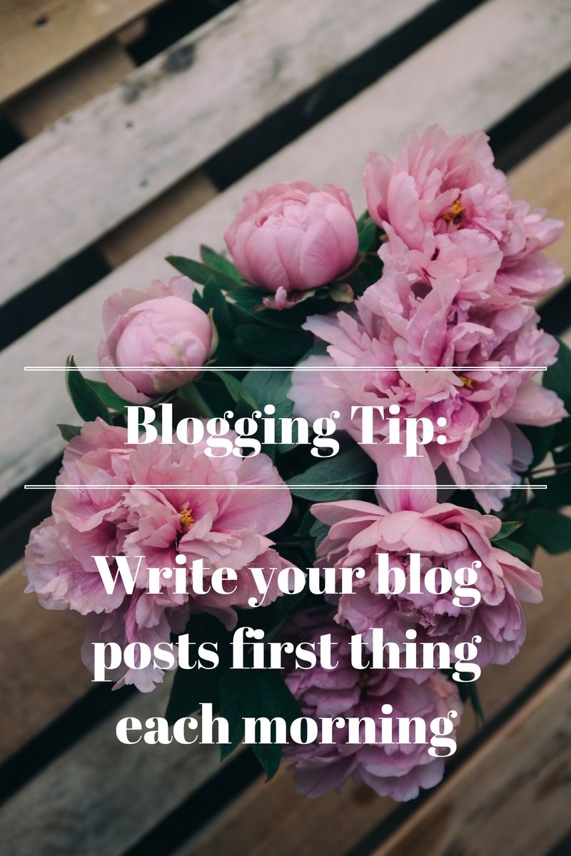 Tuesday Talks with The Miller Affect- Write your blog post first thing in the morning