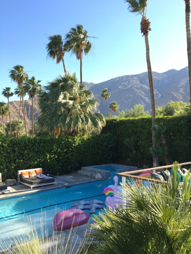 The Miller Affect home away house in palm springs with funboy pool floats
