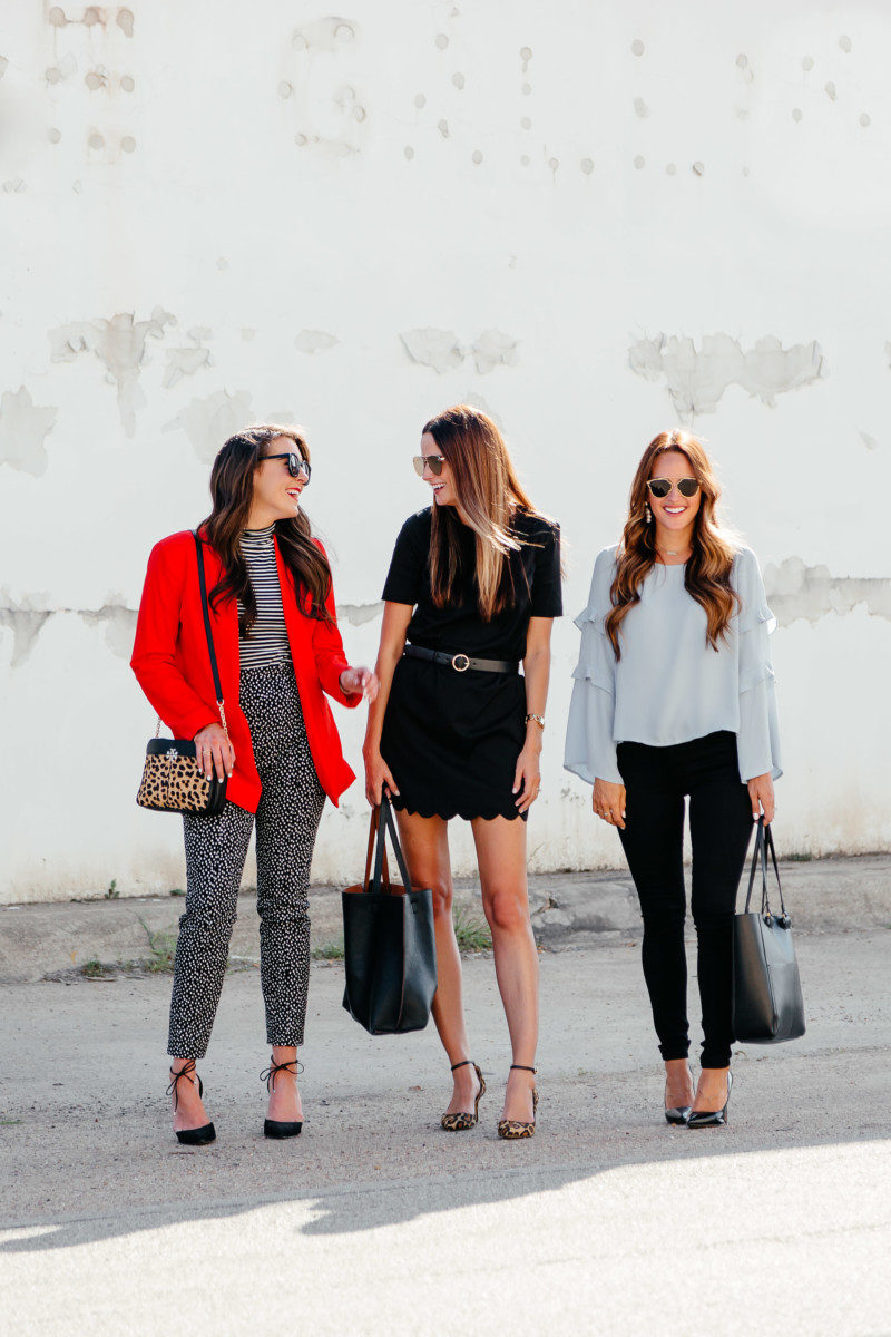 the miller affect and friends wearing their favorite work wear pieces for fall from Nordstrom