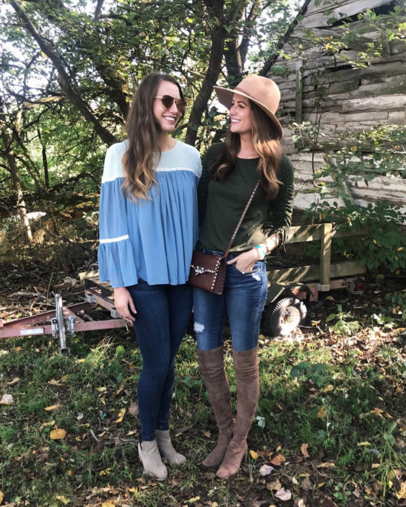 the miller affect and sister wearing loft in virginia