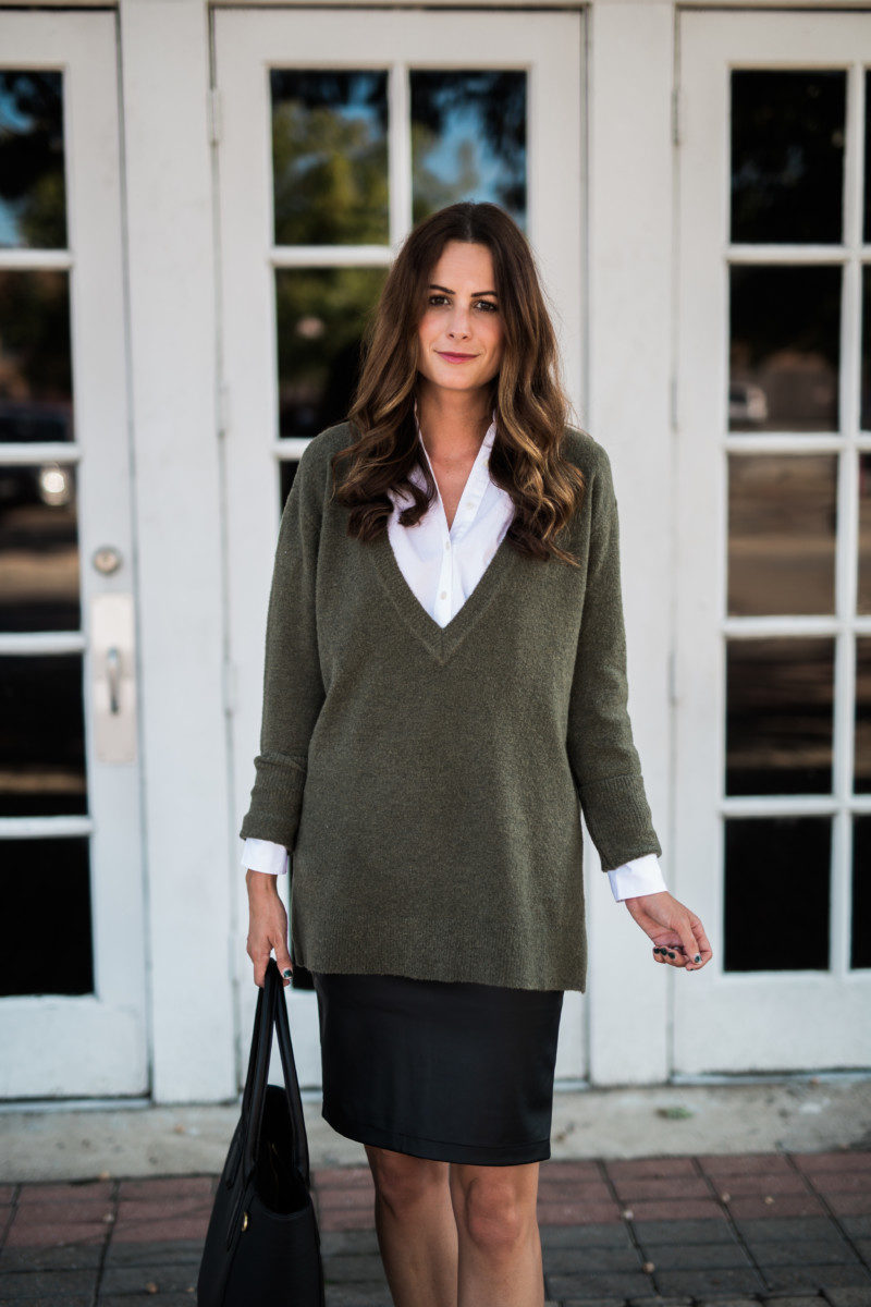 the miller affect showing how to style a sweater for work on the blog