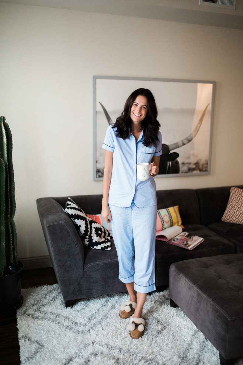 The Miller Affect wearing j crew vintage pajamas from Nordstrom