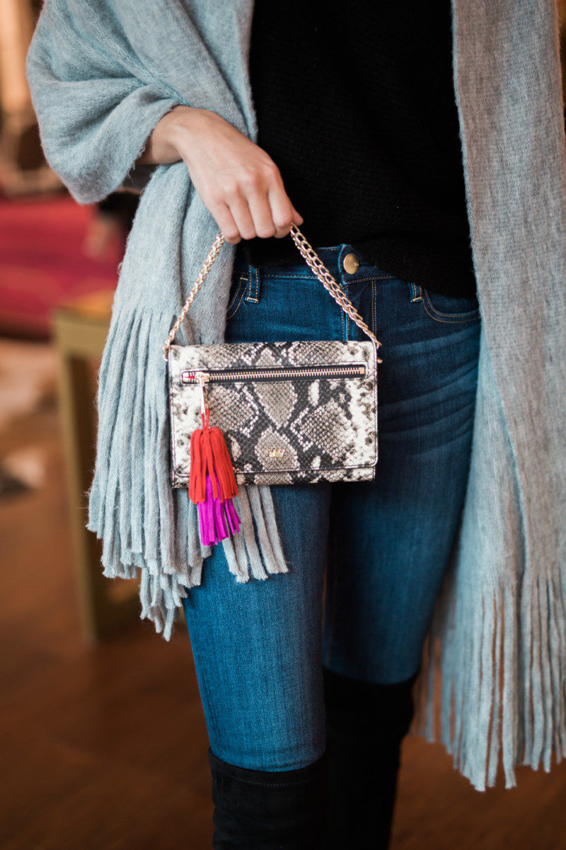 The Miller Affect with a bag tassel from Elaine Turner