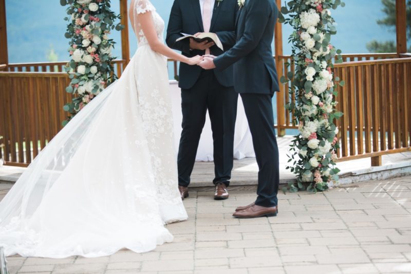 The Miller Affect wedding ceremony at Silvertip Resort