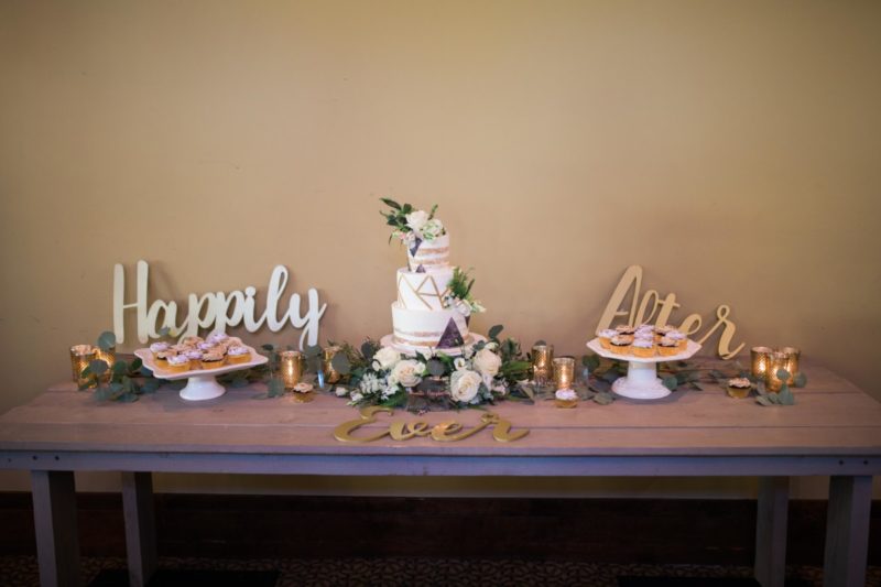 The Miller Affect wedding cake table