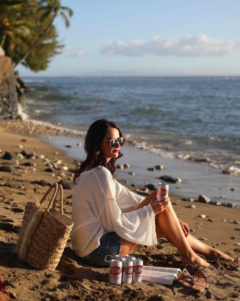 the miller affect on Maui beach drinking diet dr pepper