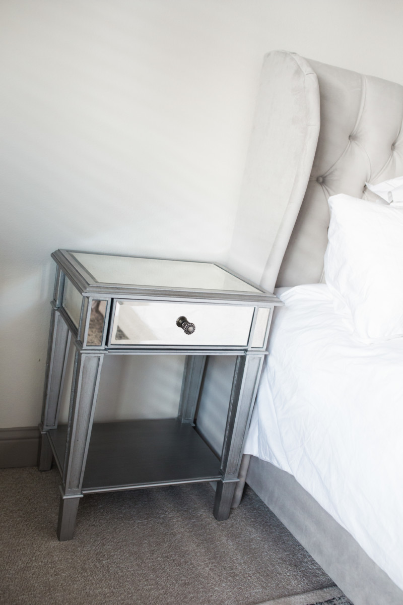 The Miller Affect Mirrored Nightstand, Pier 1 Mirrored End Table