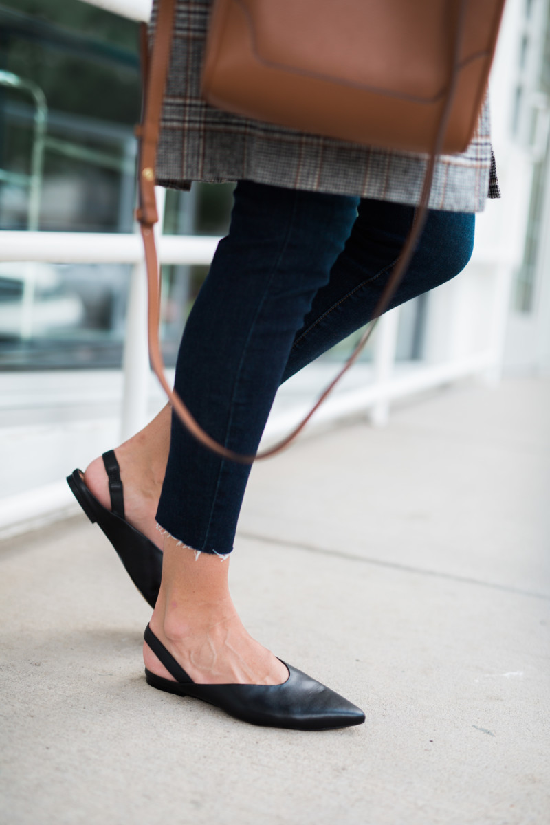 the miller affect wearing black slingback flats from the Nordstrom sale