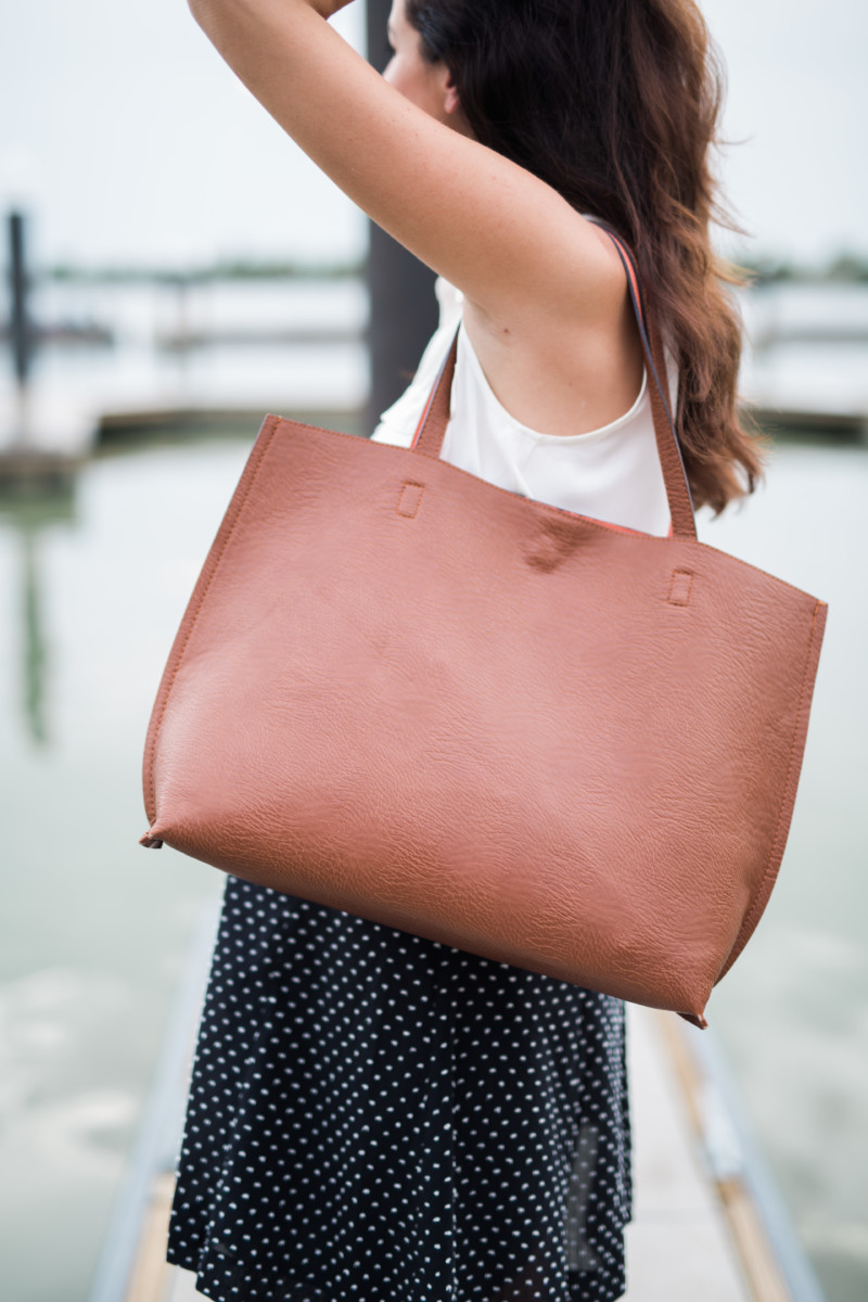 the miller affect with a cognac street level tote