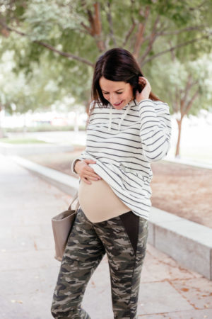 the miller affect talking about the softest maternity leggings