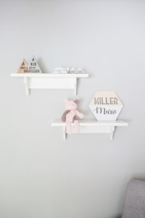the miller affect with pottery barn nursery bookshelves