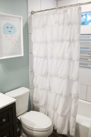 bed bath & beyond ruffle shower curtain