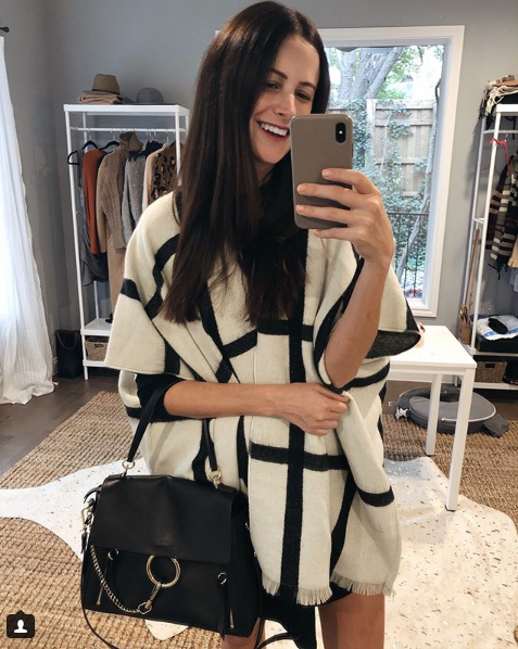 The Miller Affect fashion blogger in reversible poncho