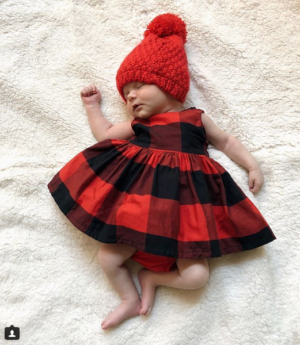 miller newborn red plaid dress