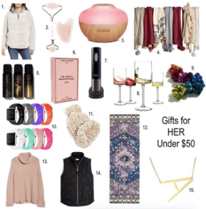 the miller affect gift guide for her under 50