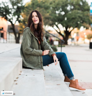 the miller affect green jacket and comfy booties