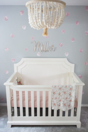 themilleraffect.com wooden name sign for nursery