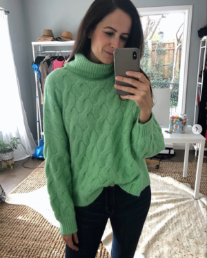 the miller affect green sweater