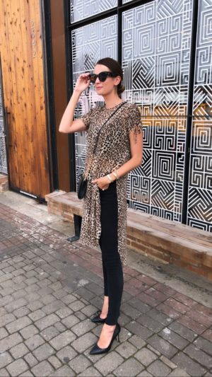 the miller affect in cheetah print tunic