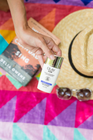 the miller affect sharing her summer sunscreen essential from olay