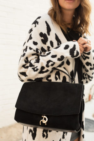 the miller affect wearing a rebecca minkoff black satchel for the n sale