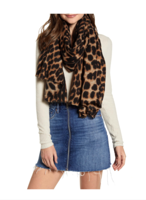 sole society leopard scarf