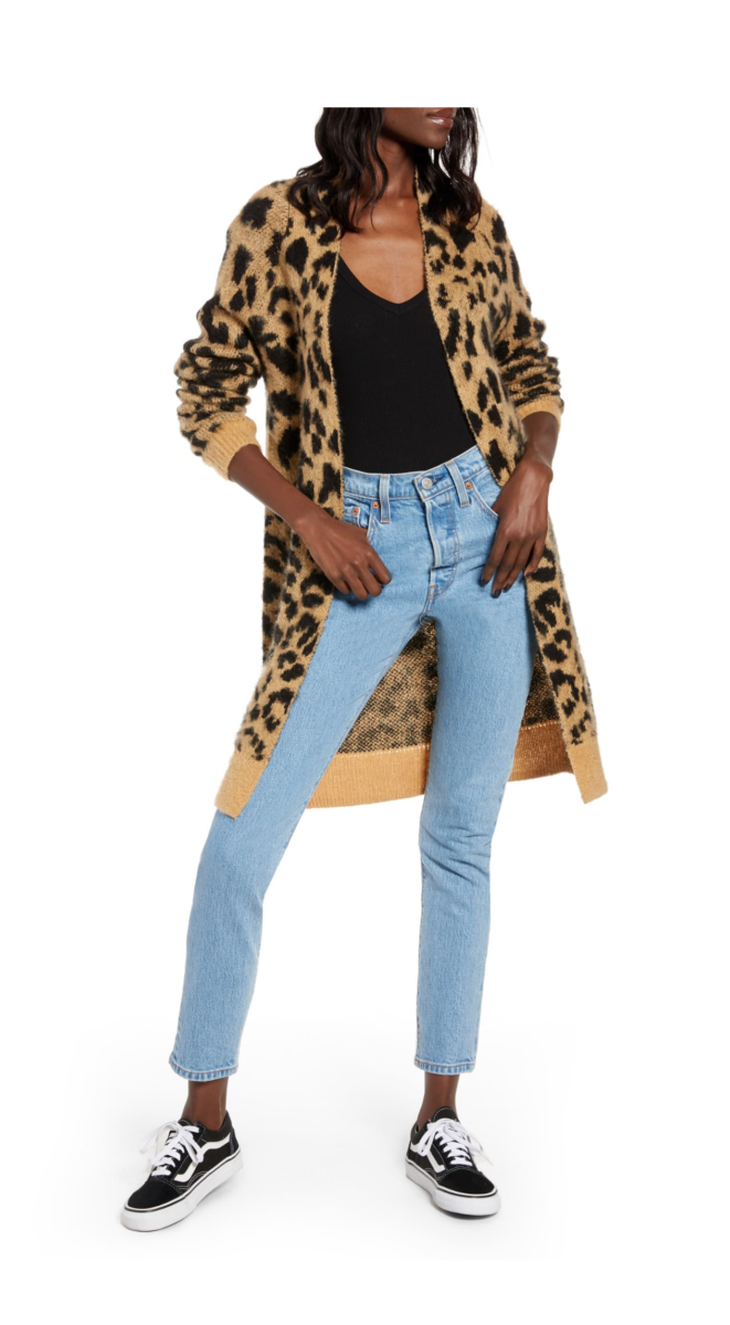 bp leopard cardi from the nordstrom sale