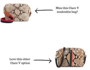 clare v snakeskin bag from the #nsale on themilleraffect.com