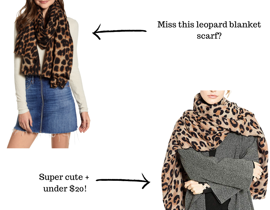 leopard blanket scarf dupe from the #nsale on themilleraffect.com