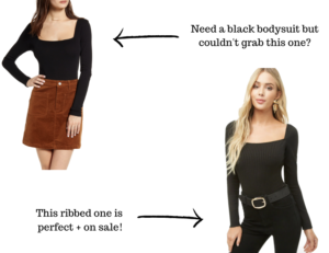 black bodysuit dupe from the #nsale on themilleraffect.com
