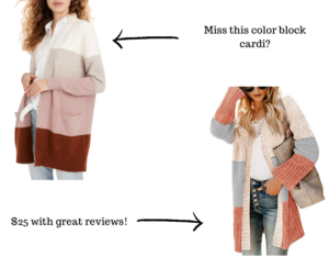 colorblock cardi dupe from the #nsale on themilleraffect.com